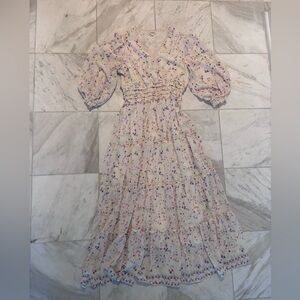 Max Studio Cream Floral Maxi Dress